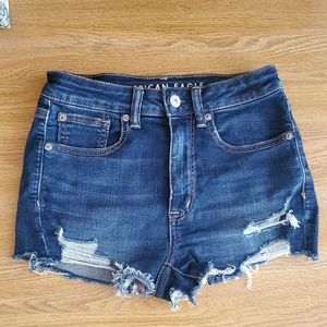 American eagle high waisted jean shorts